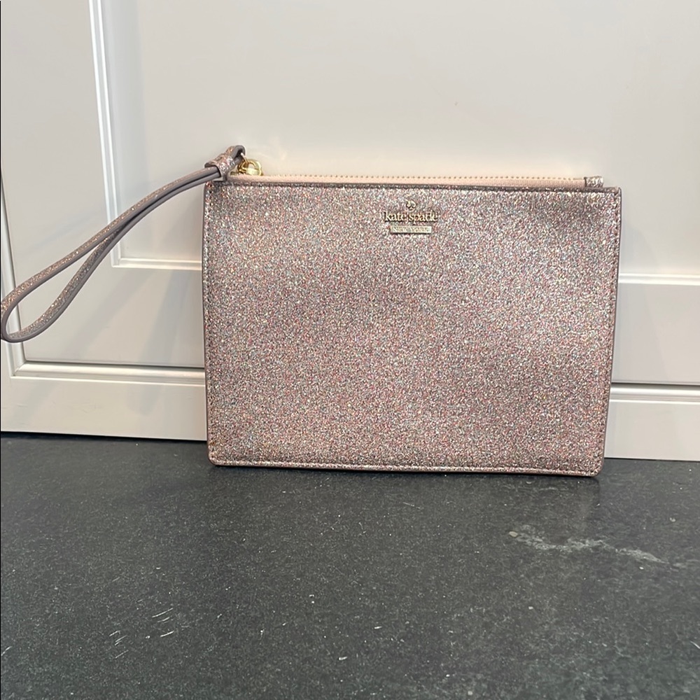 Kate Spade Pink Glitter Wristlet